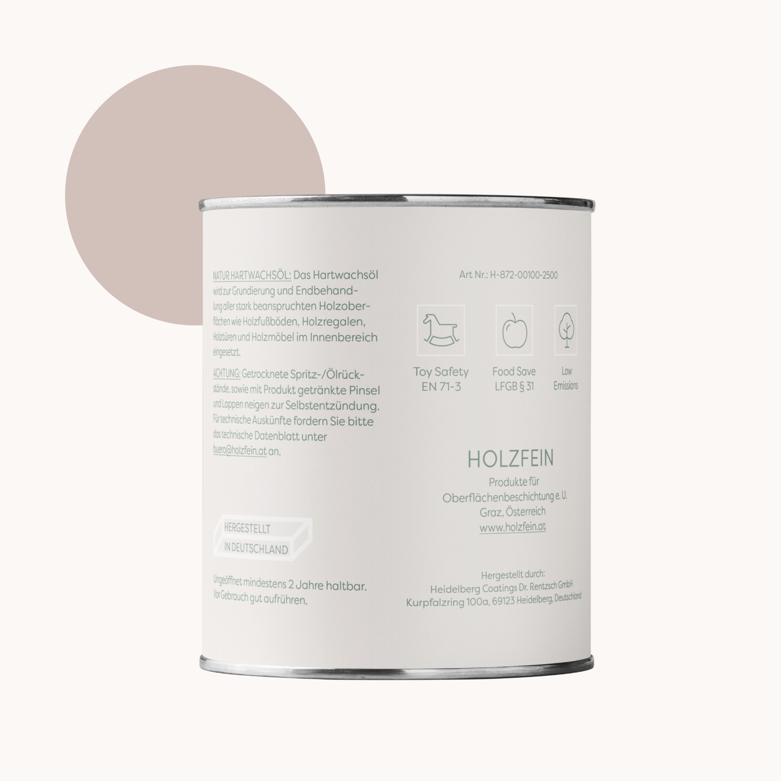 Natur Hartwachsöl FARBIG | Rose