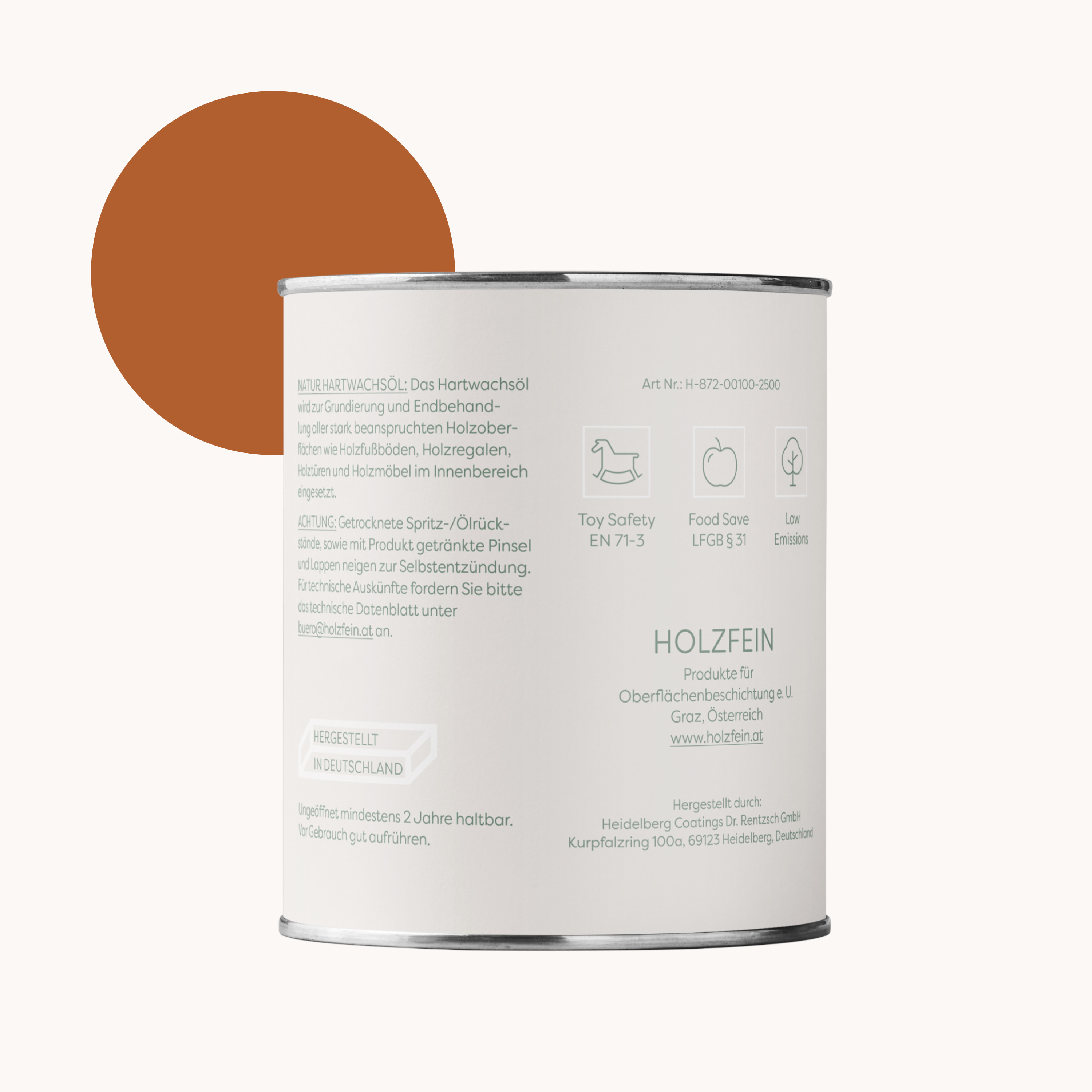 Natur Hartwachsöl FARBIG | Red Smoked