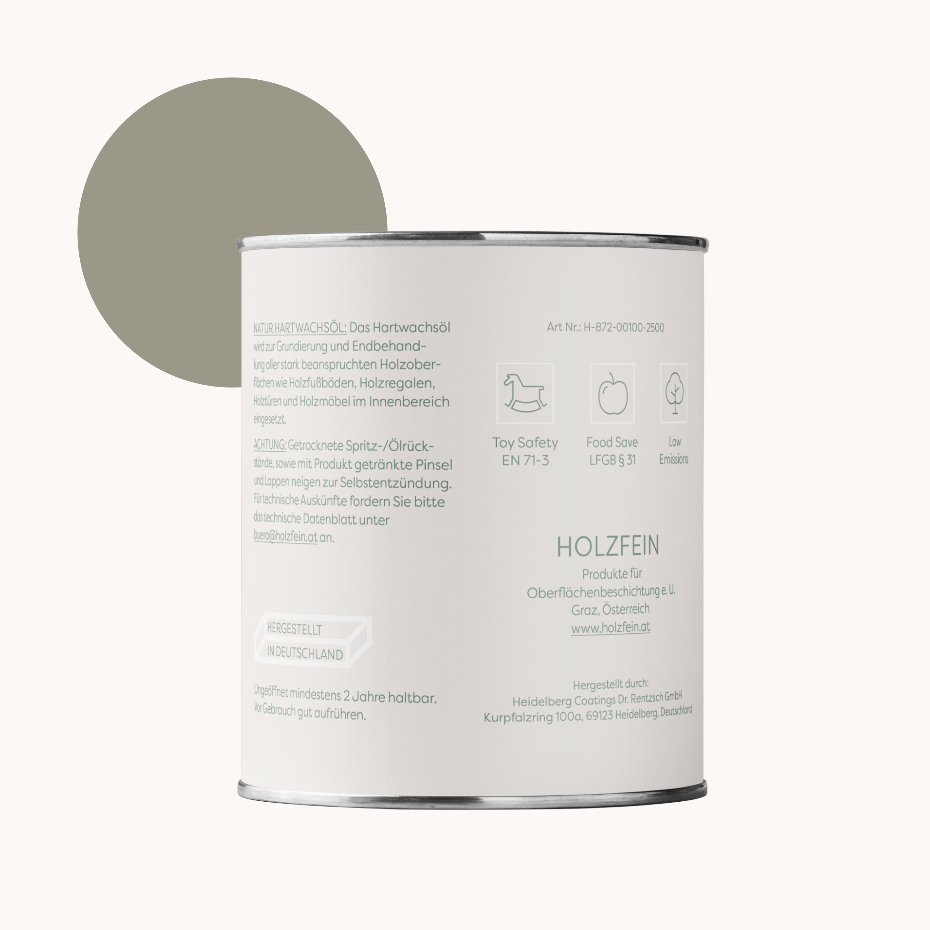 Natur Hartwachsöl FARBIG | Silver Grey