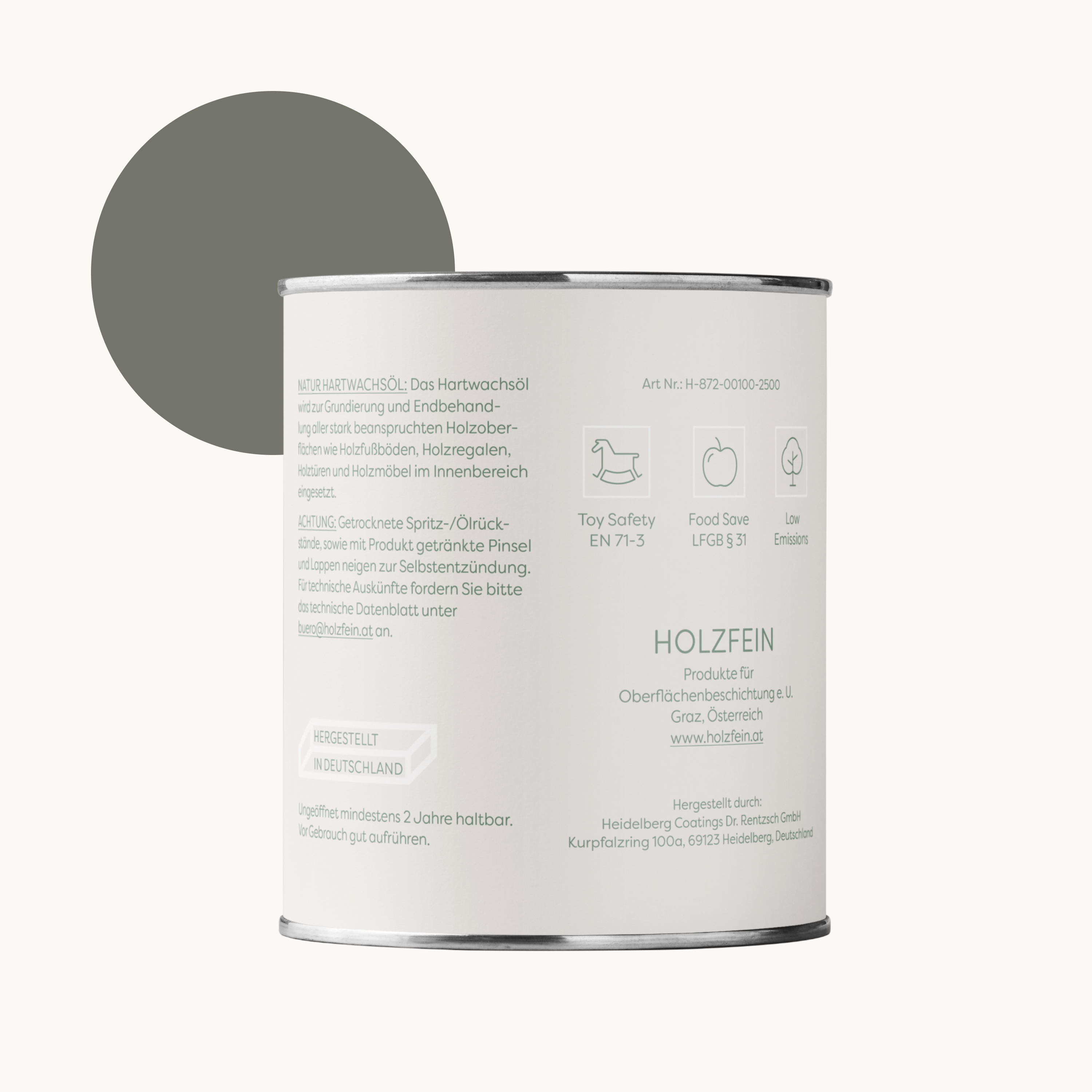 Natur Hartwachsöl FARBIG | Dark Grey