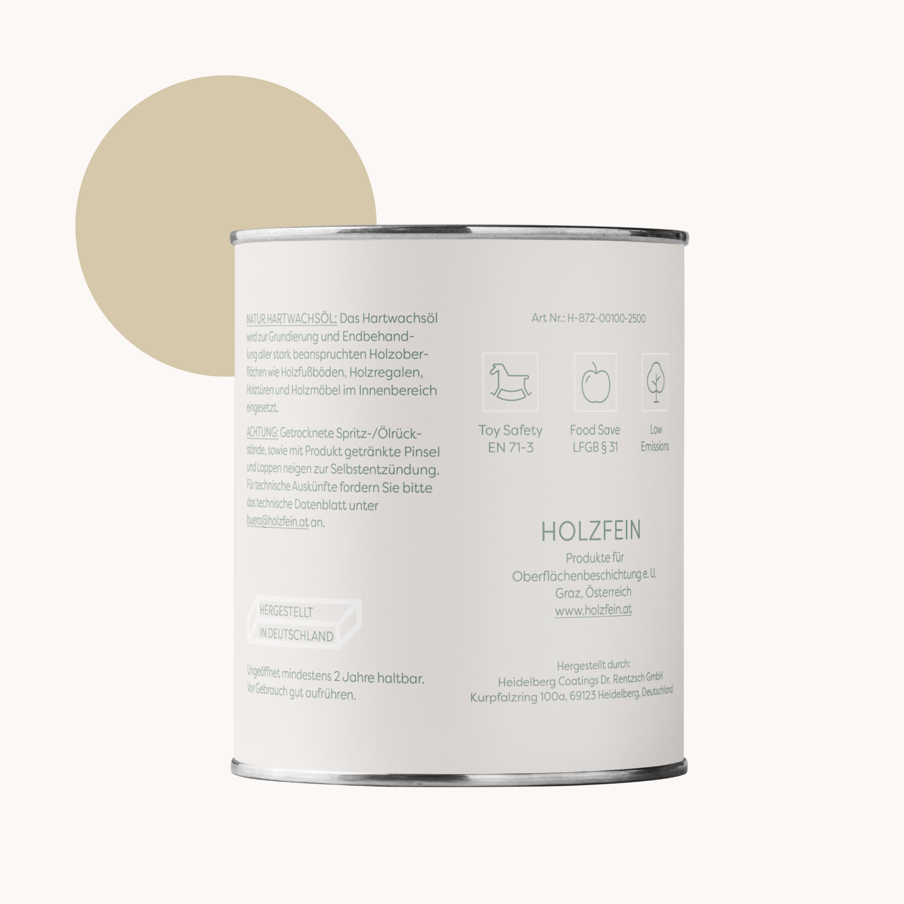 Natur Hartwachsöl FARBIG | Soft Beige