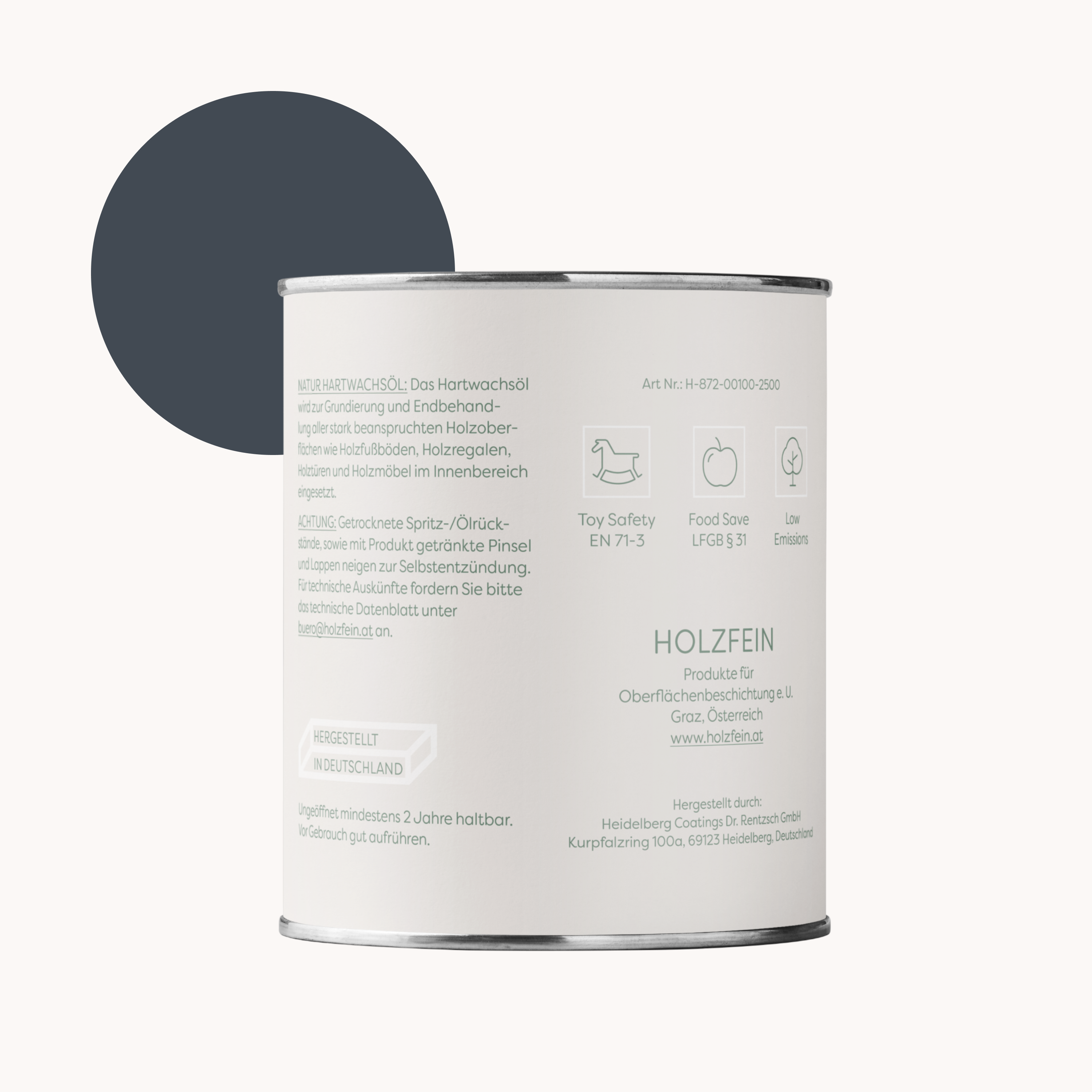 Natur Hartwachsöl FARBIG | Charcoal