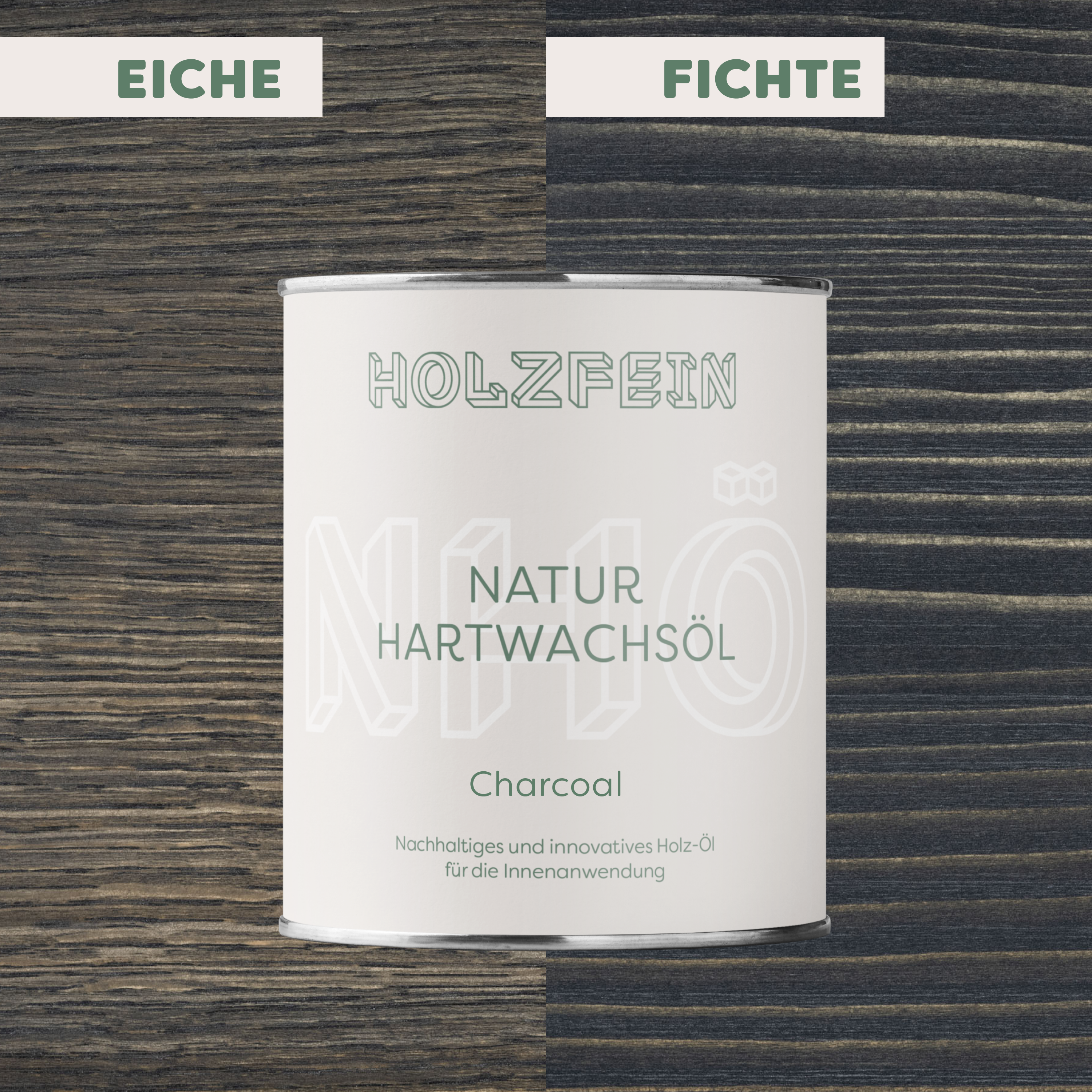 Natur Hartwachsöl FARBIG | Charcoal