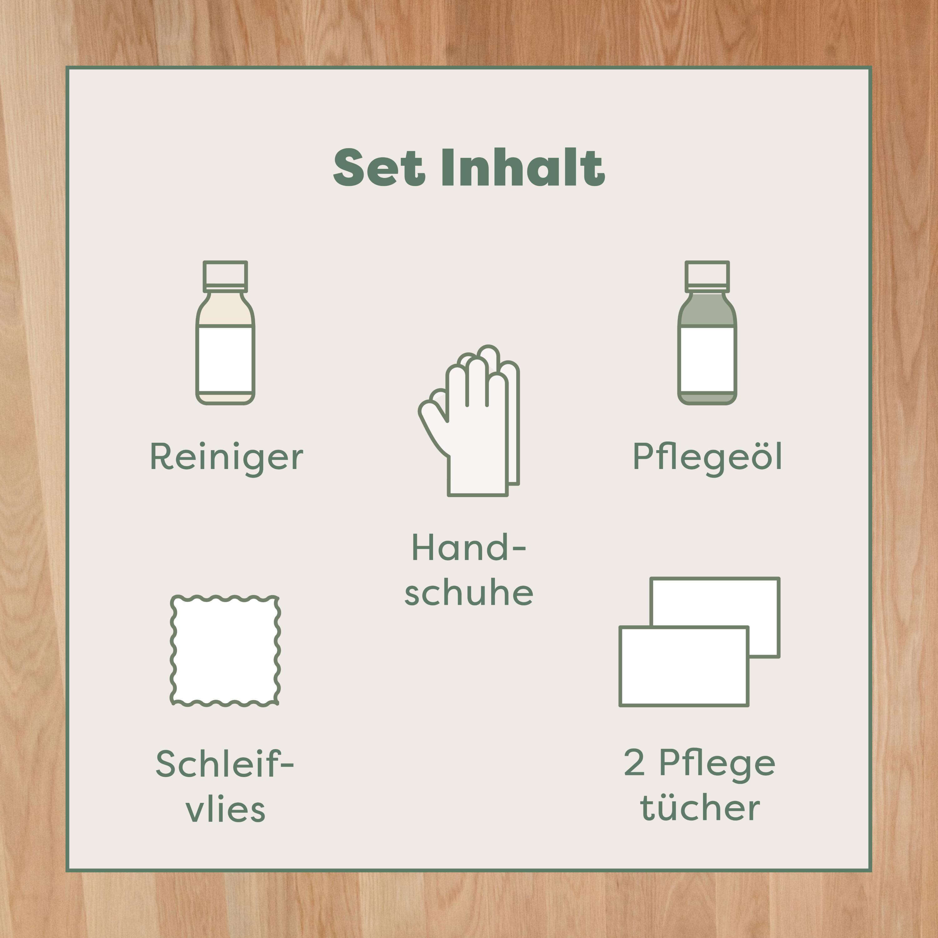 Holz Pflegeset