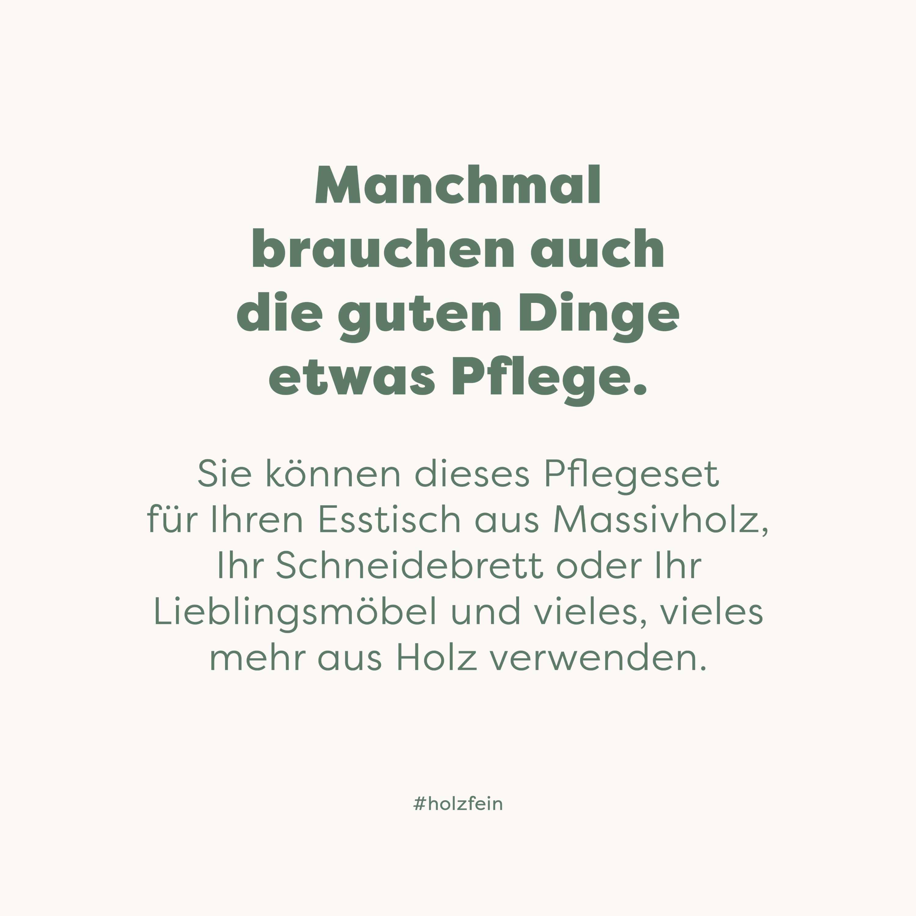 Holz Pflegeset